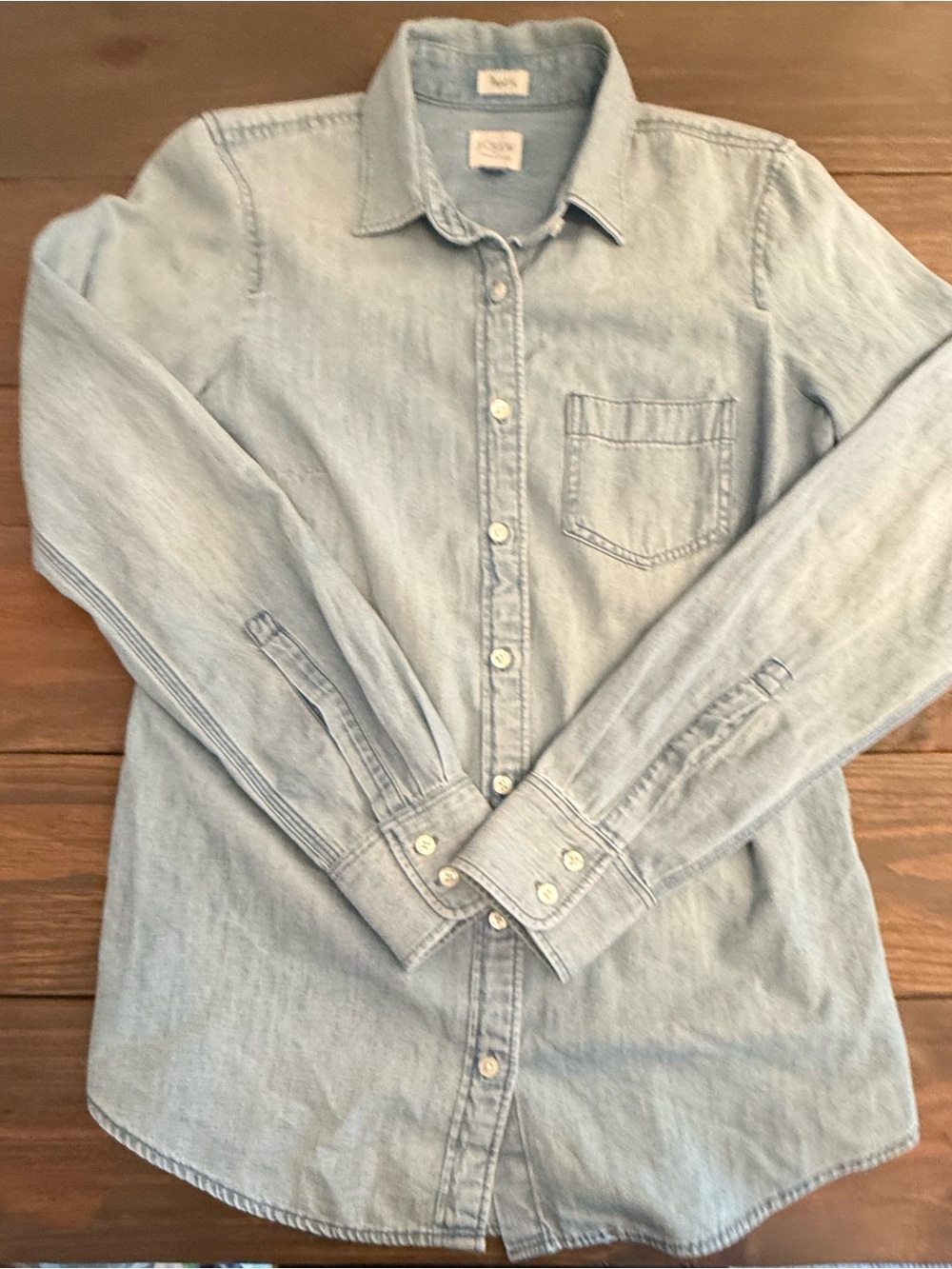 J. Crew Light Blue Denim Button-Down Shirt for Kids